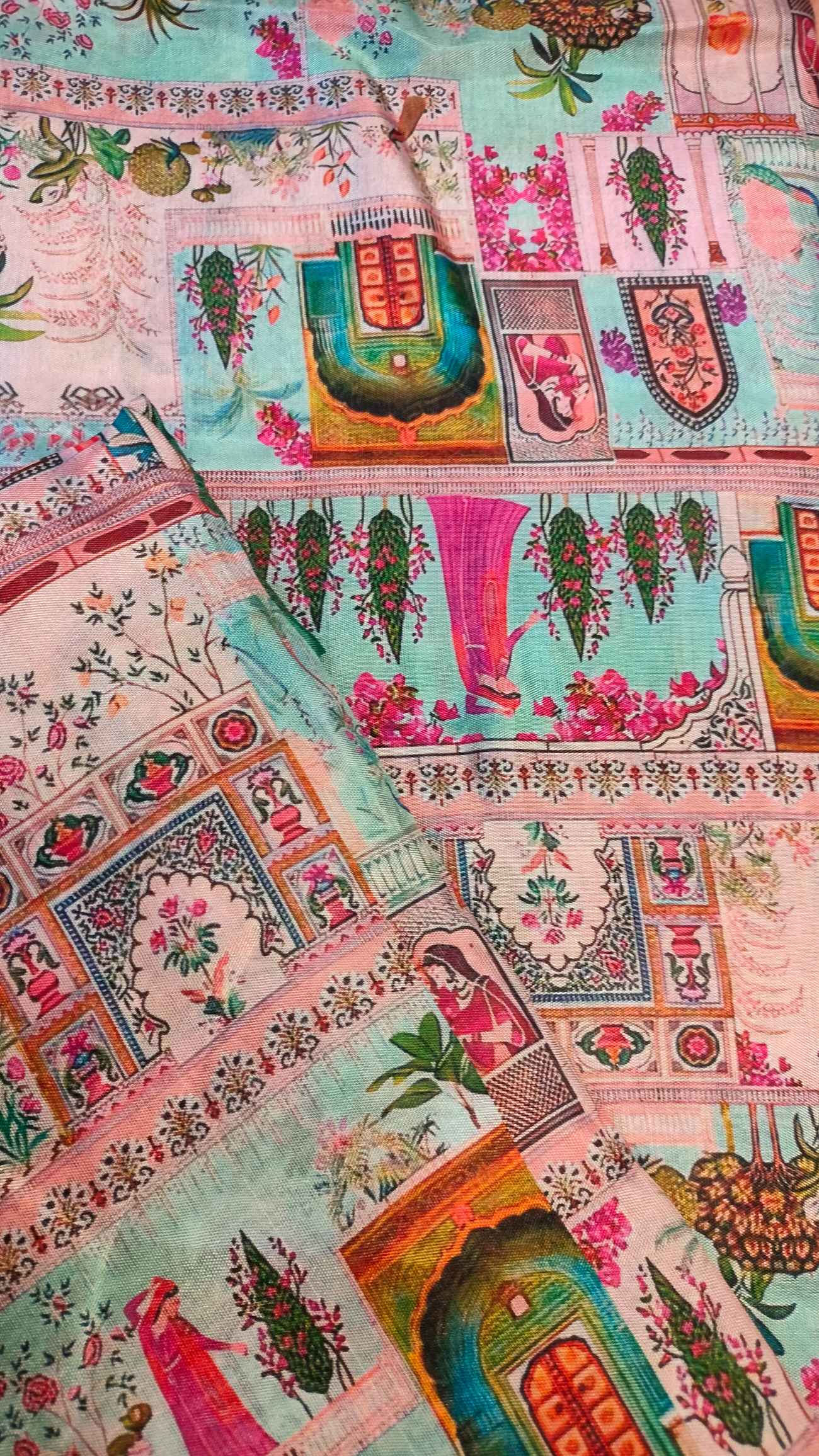 Heritage inspired Butter Silk Printed Saree