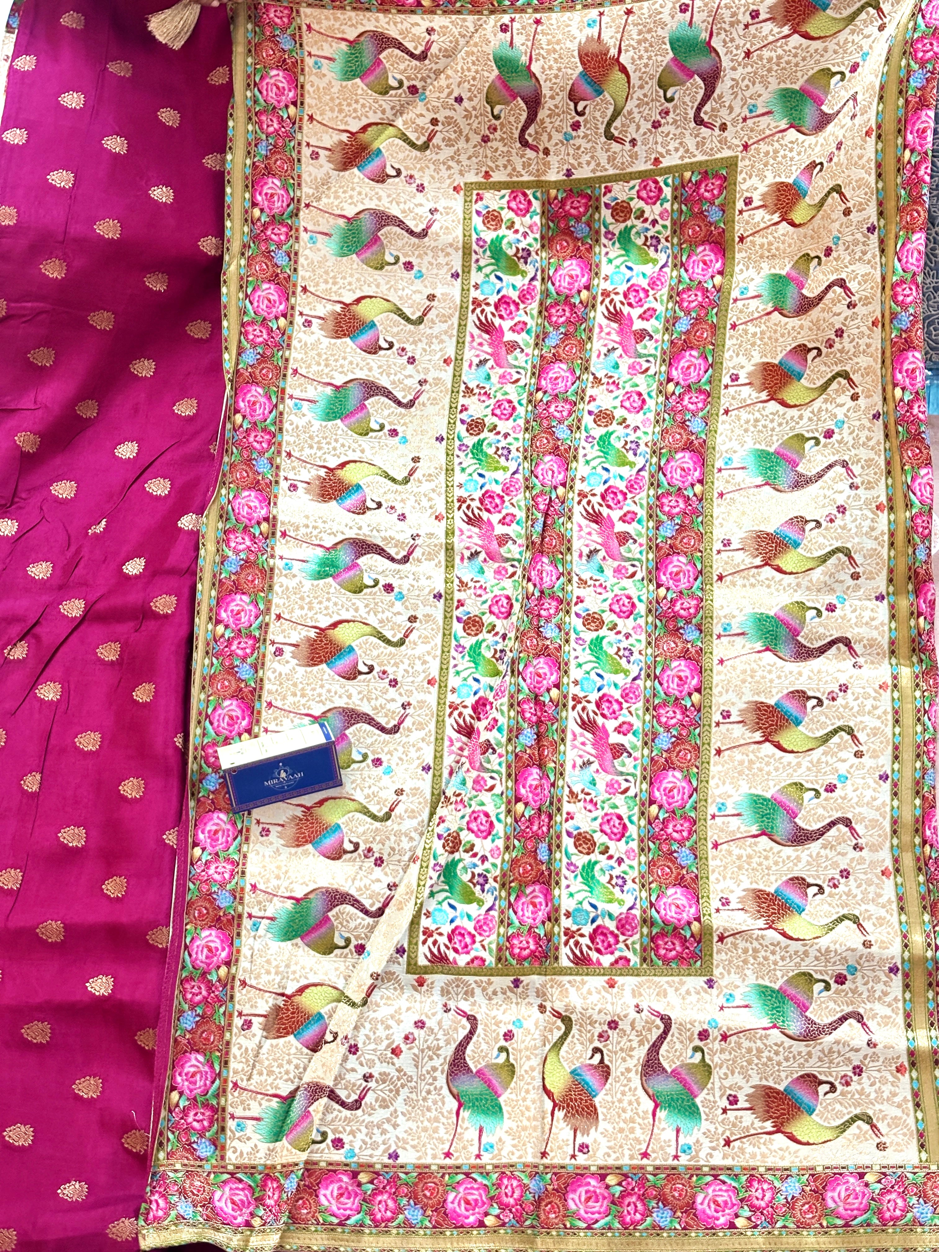 Ivory Garden Premium Kani Kashmere Silk saree