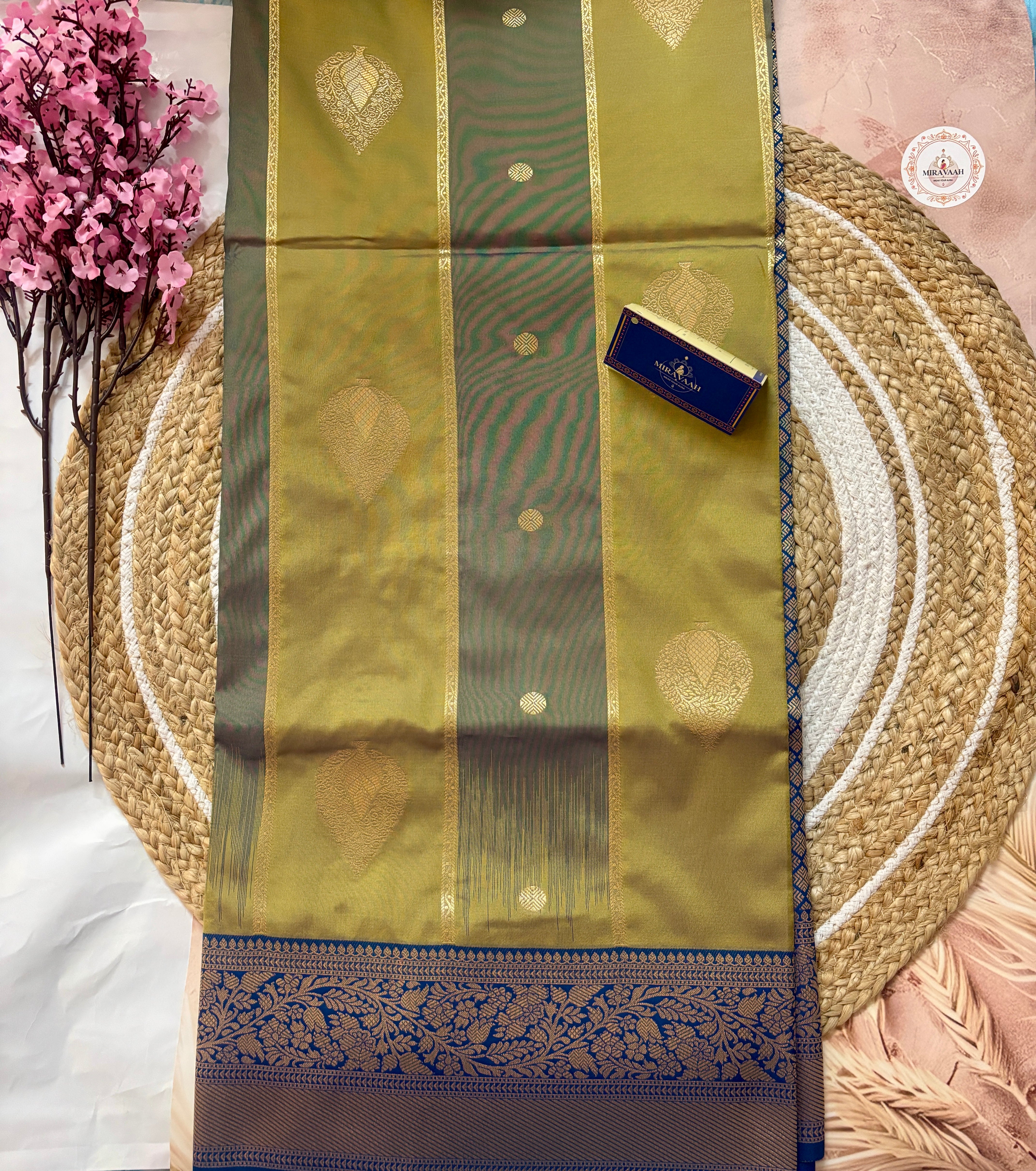 Royal Olive Ikkat Patola Silk Saree