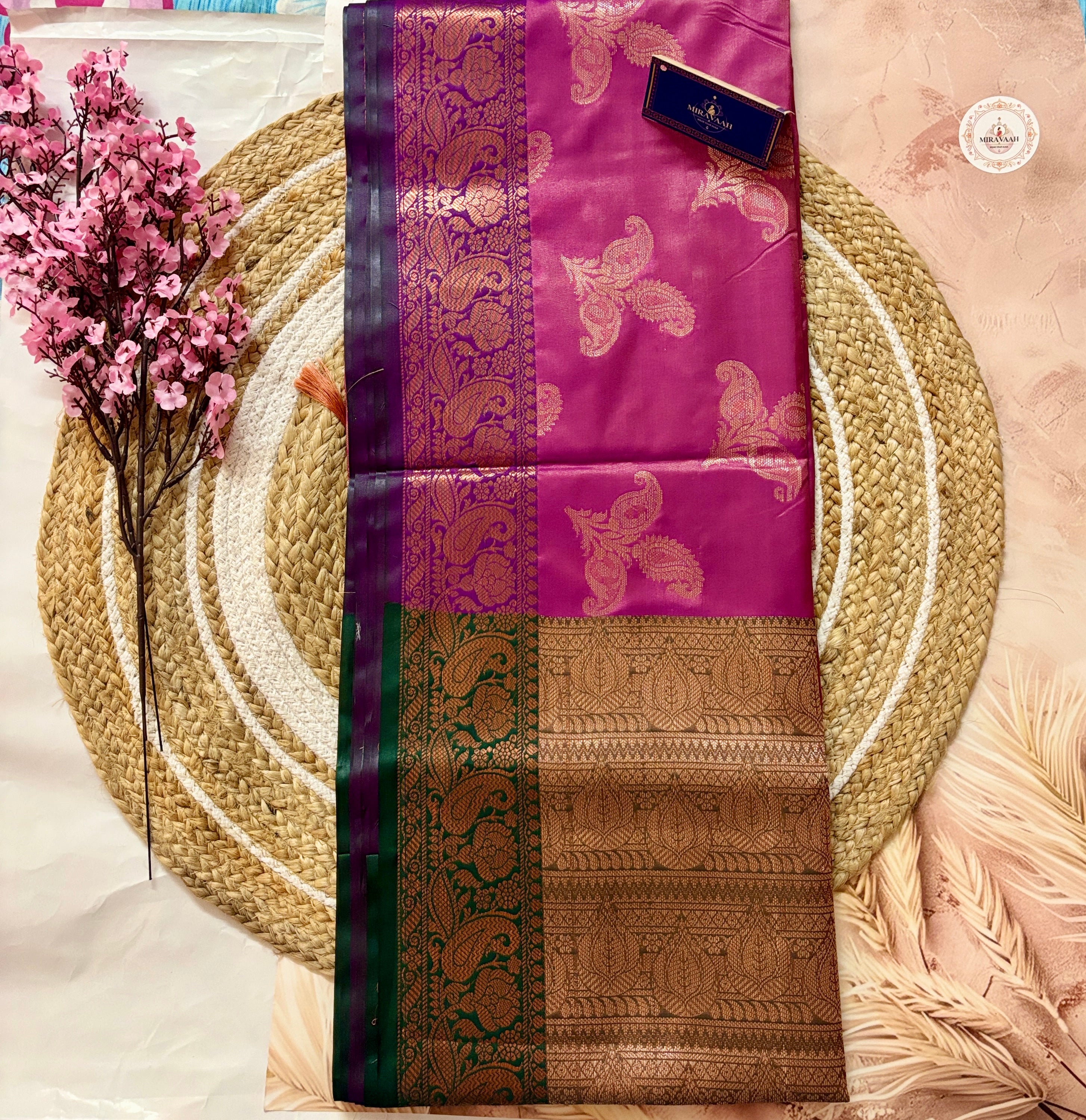Raktima Dual Tone Premium Katan Silk Saree