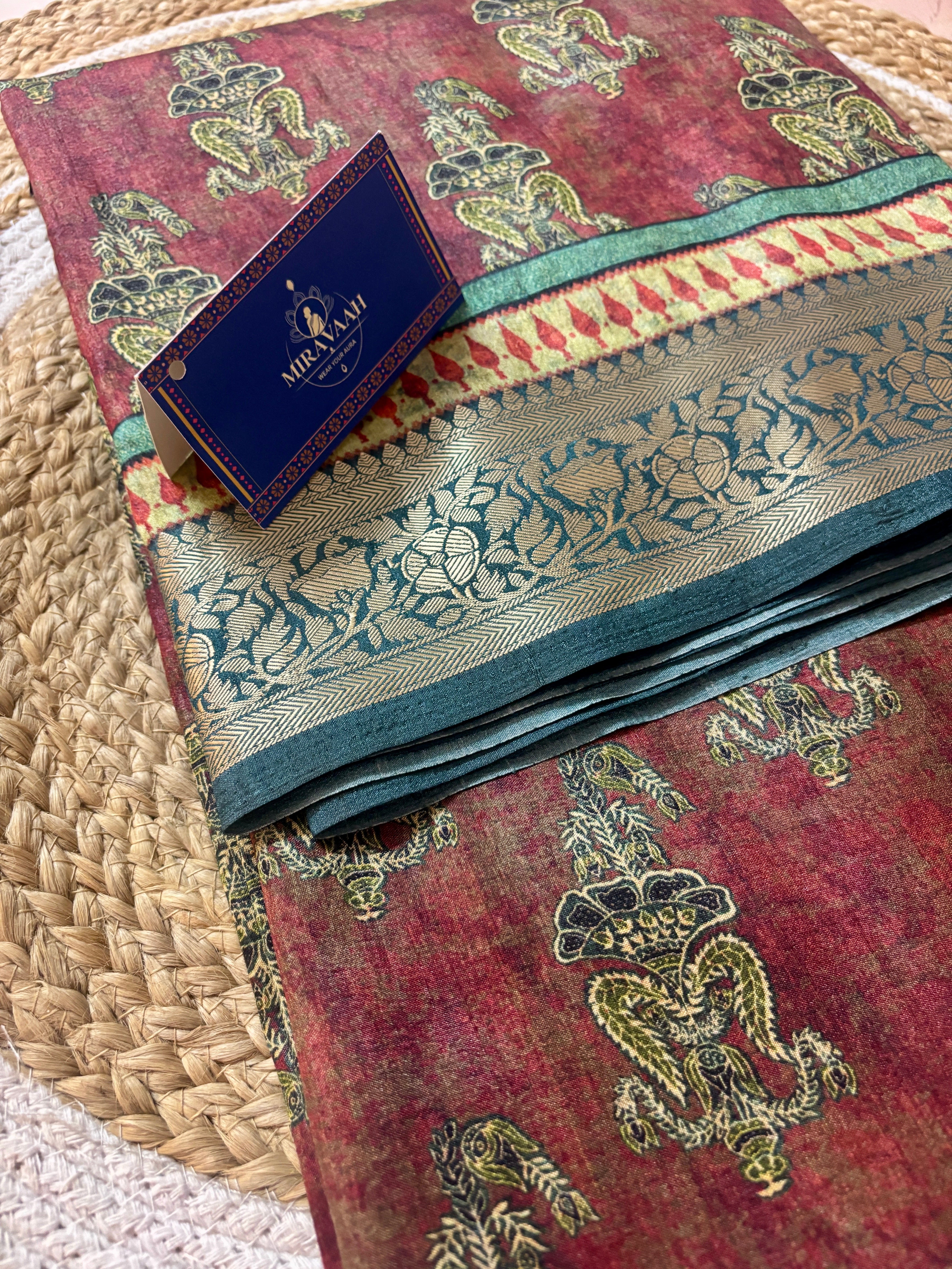 Mayurangan Linen Soft Silk Saree