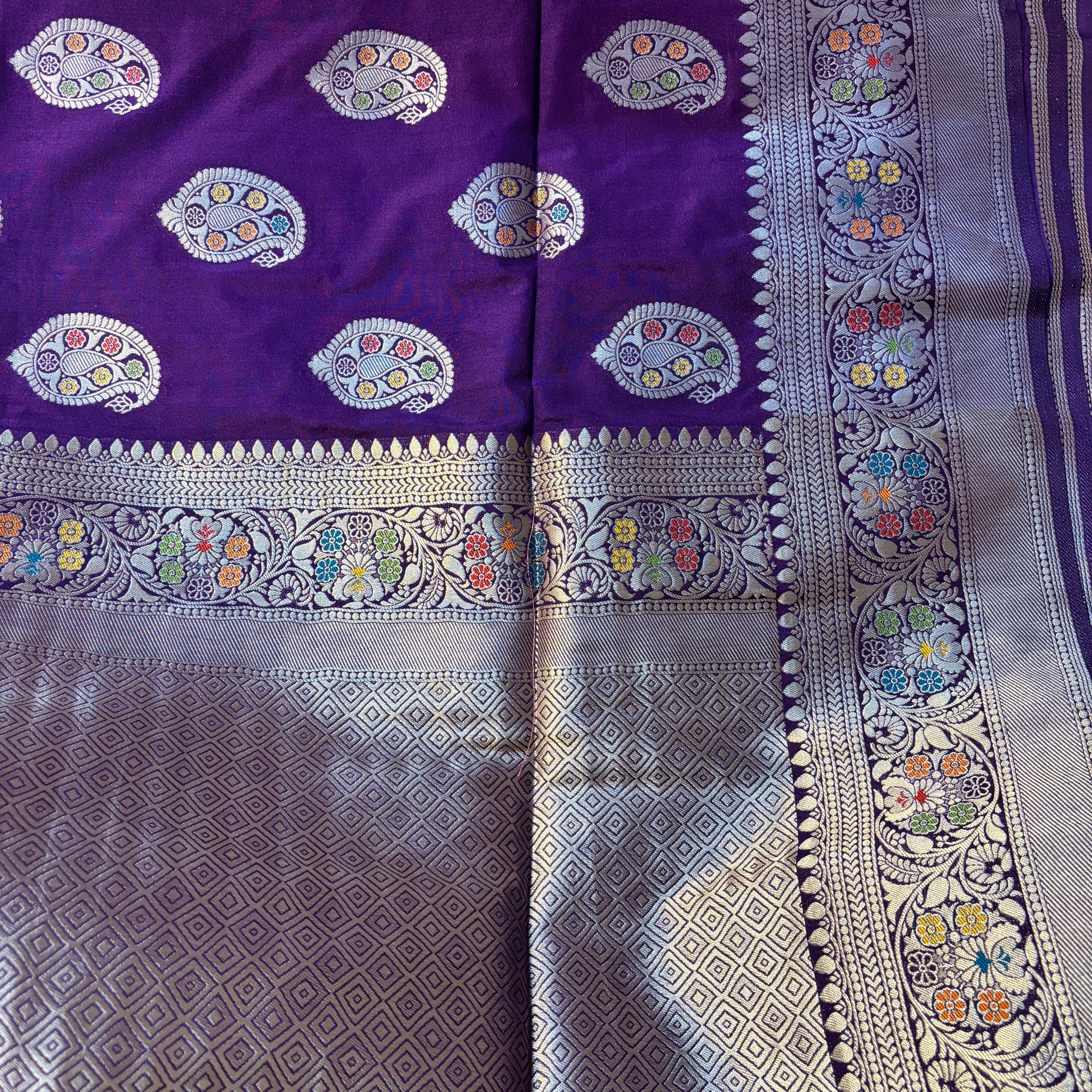 Royal Purple Premium Baluchuri Handwoven Saree