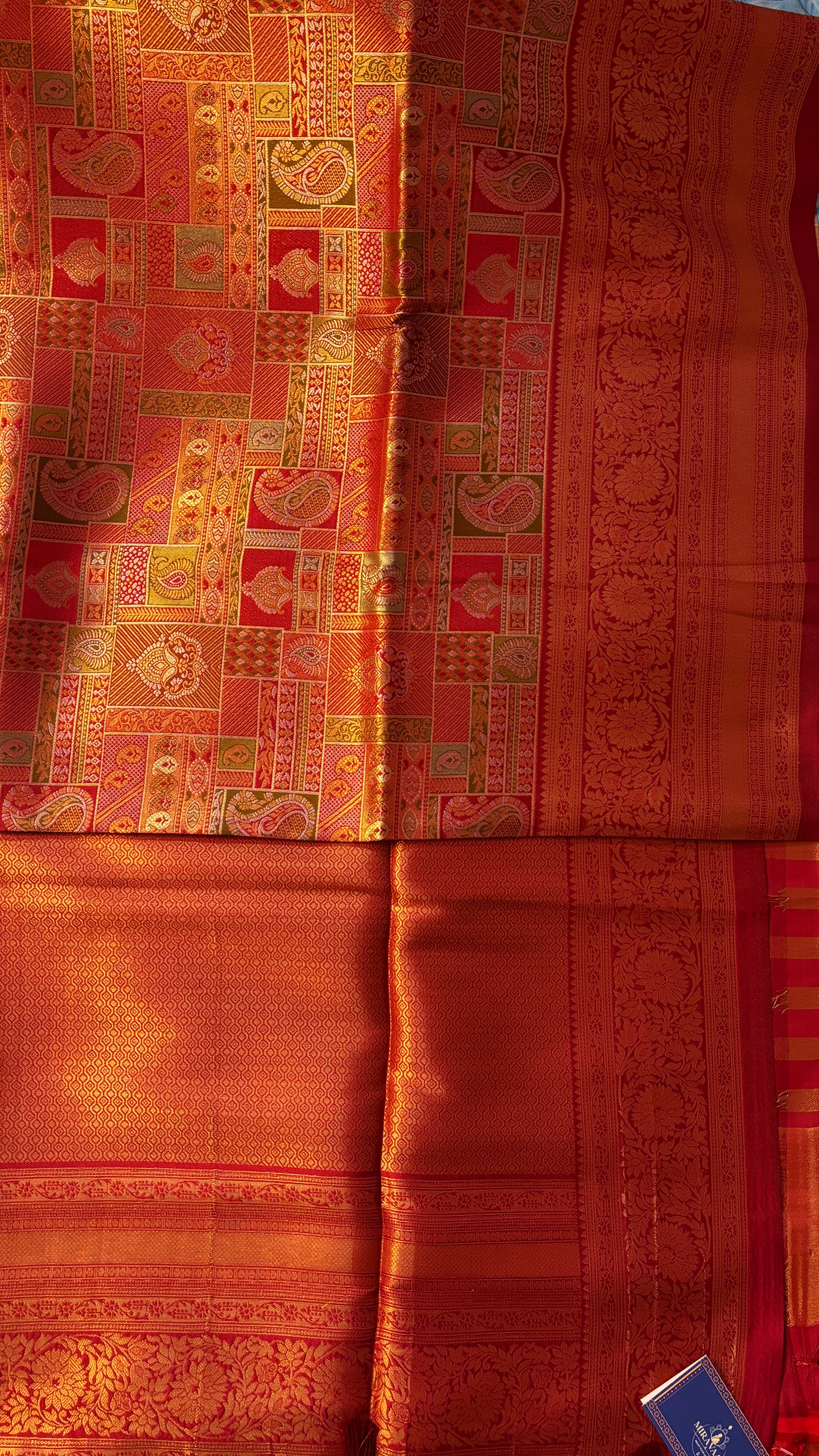 Rangdeep Premium Maroon Pashmina Zari Silk Saree