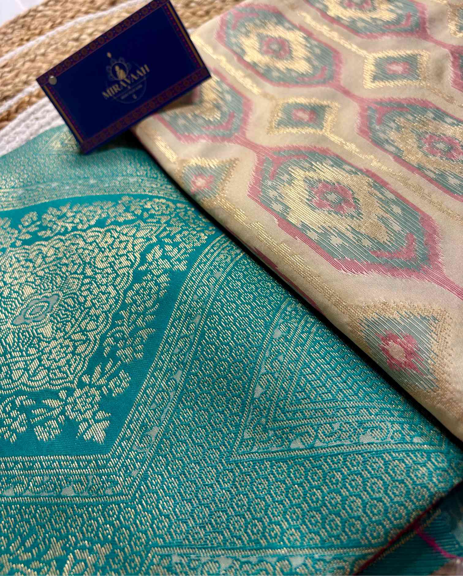 Emerald Glow Ikkat Patola Silk Saree