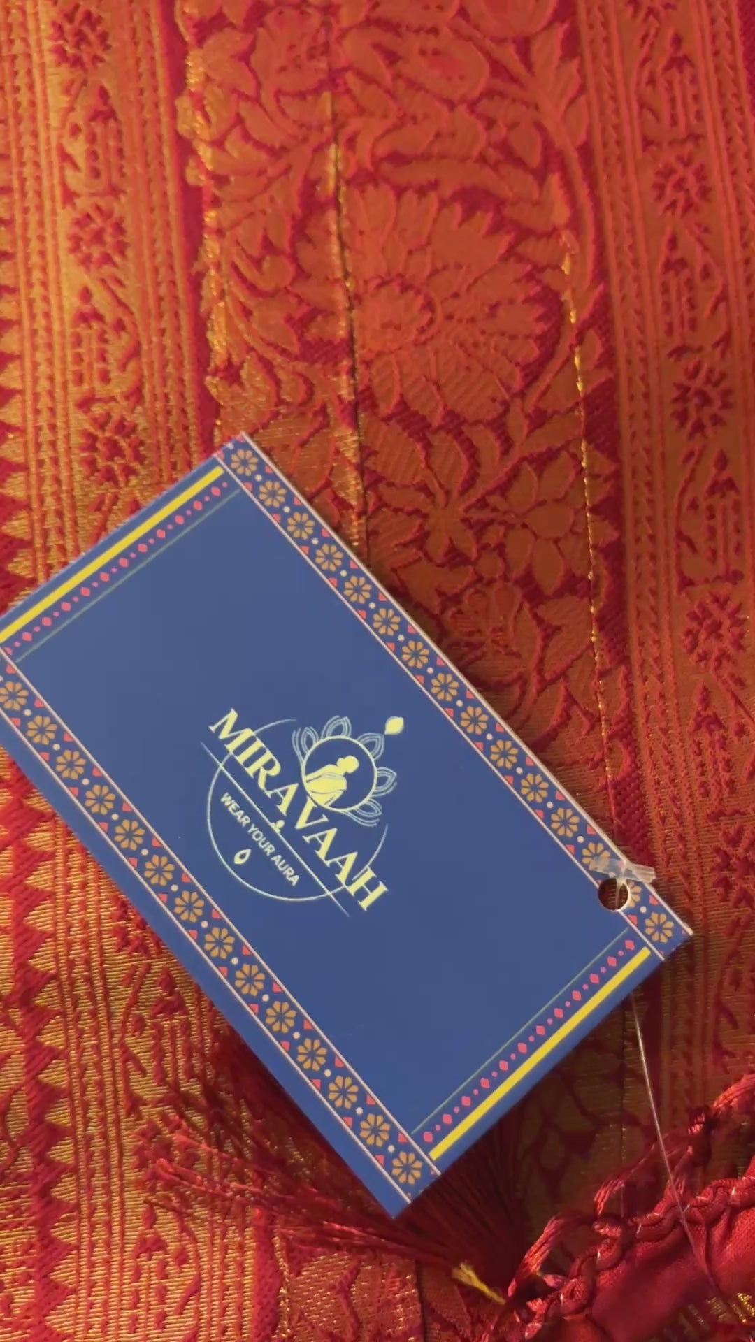 Rangdeep Premium Maroon Pashmina Zari Silk Saree