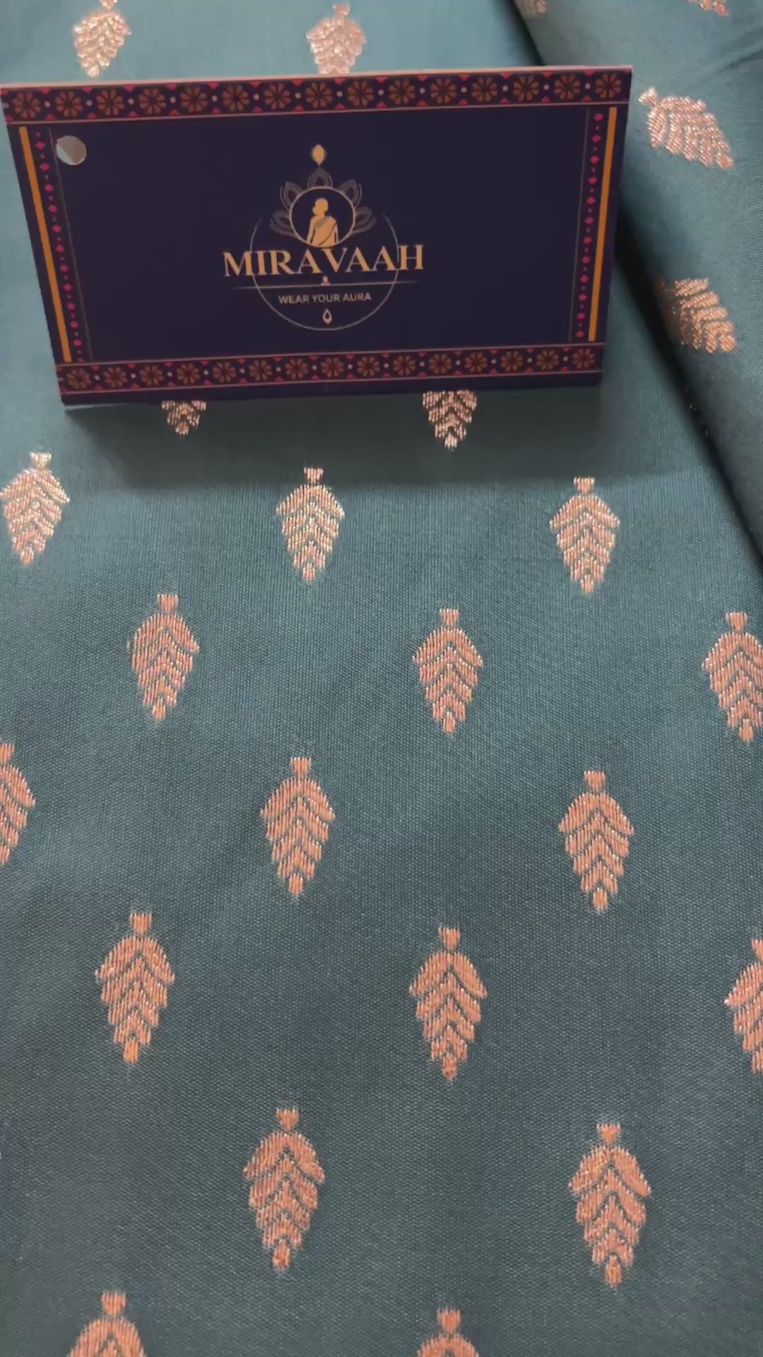 Teal Blue Premium Banarasi Silk Saree