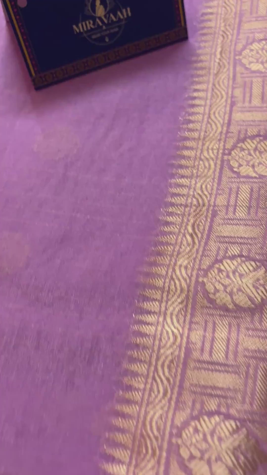 Lavender Purple Premium Khadi Silk Saree