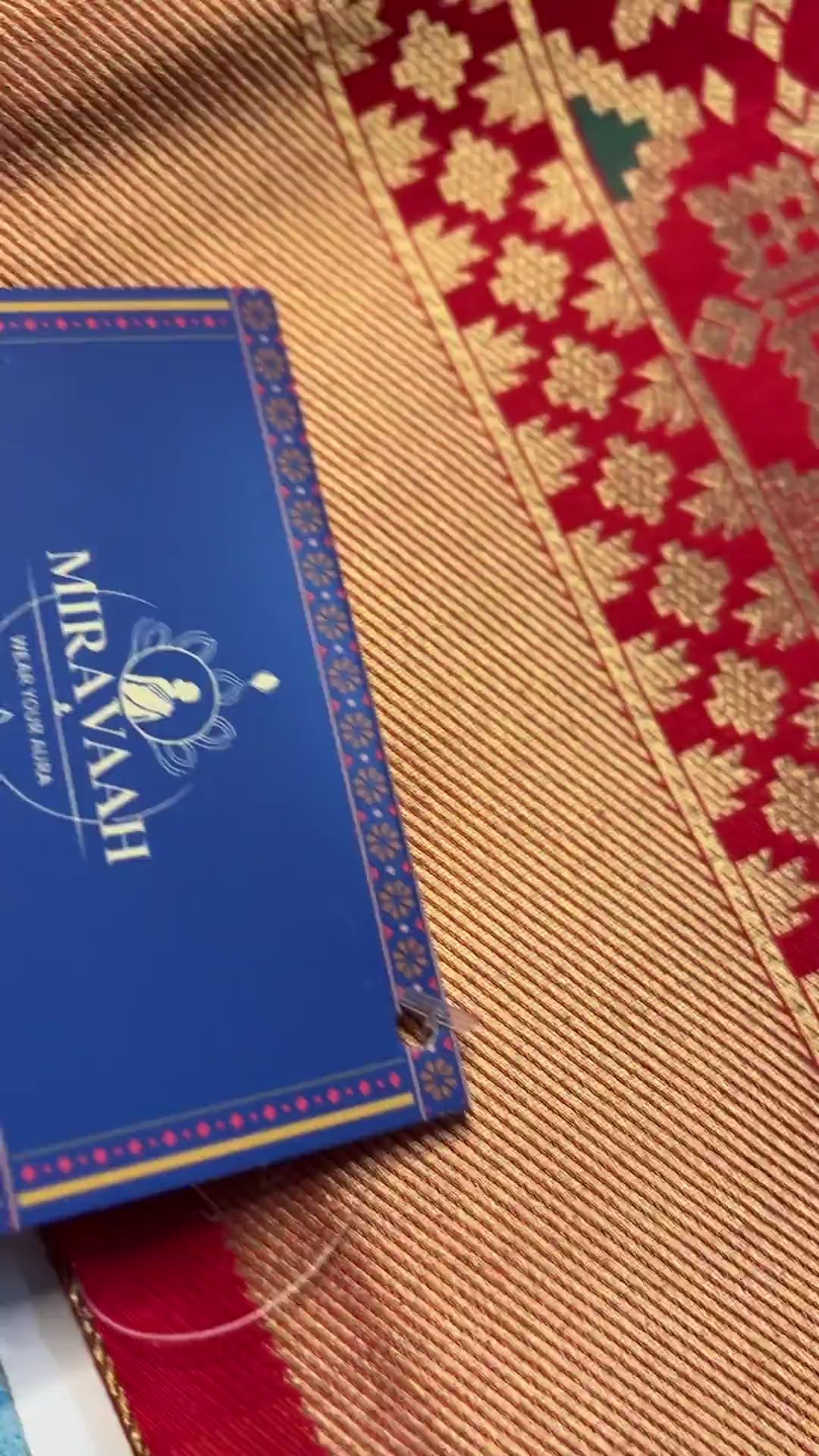 Surkh Red Premium Katan Mashru Silk Saree