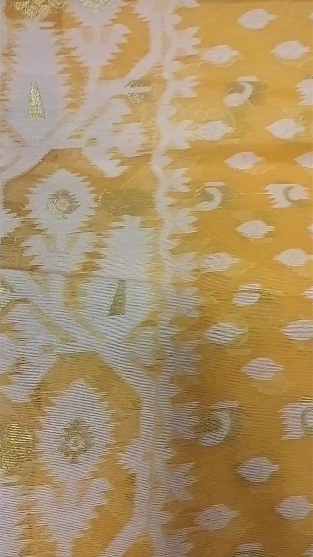 Golden Yellow Premium Dhakai Jamdani Saree