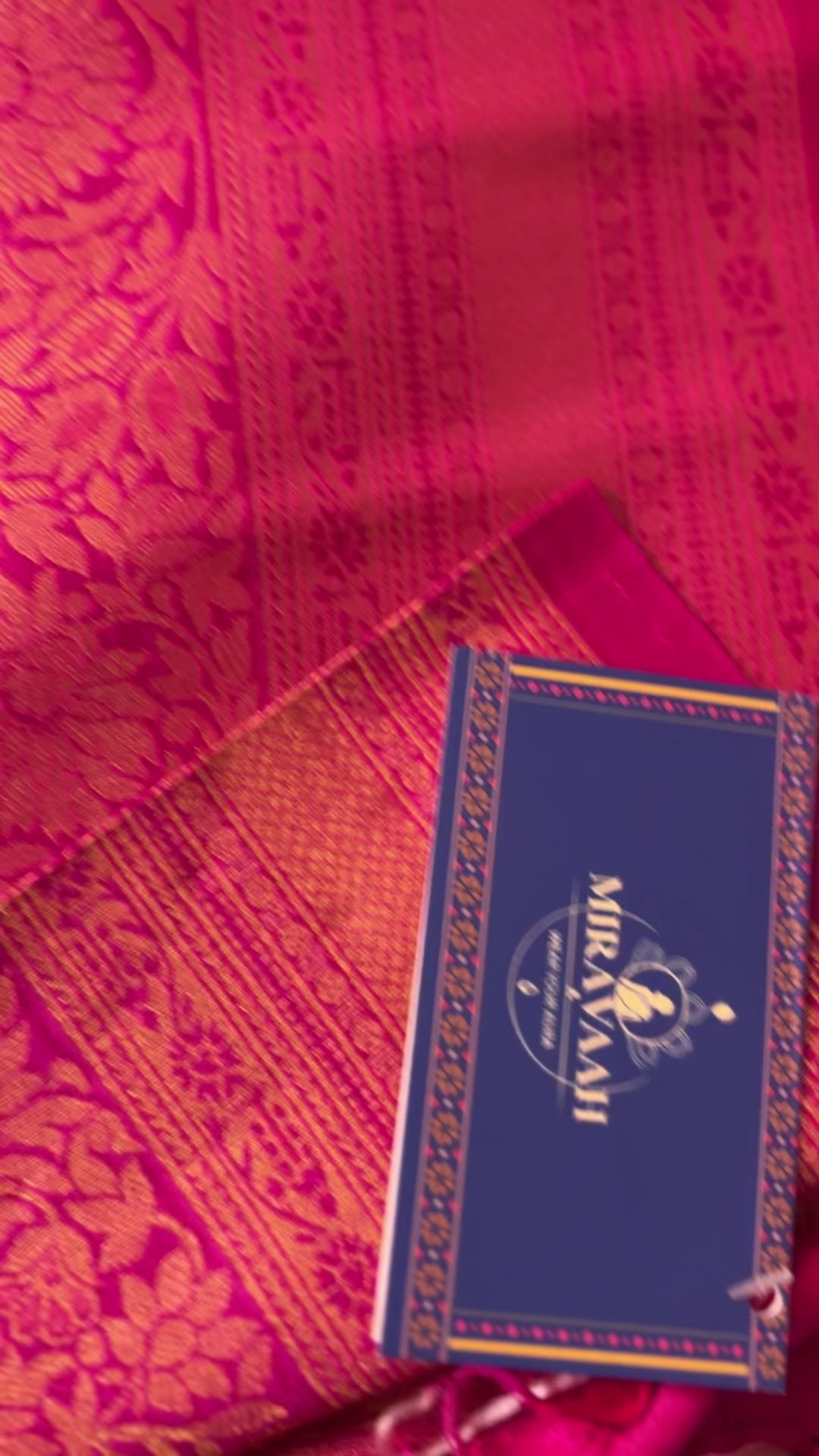 Gulnaar Magenta Premium Magenta Pashmina Zari Silk Saree