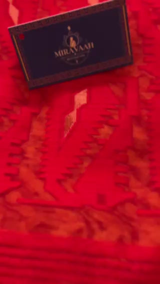 Red Premium Dhakai Jamdani Saree