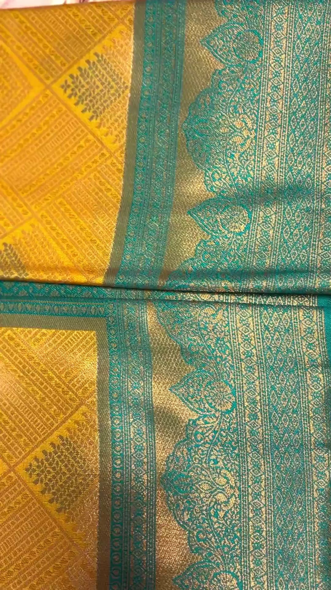 Premium Mustard Kanjeevaram Tissue